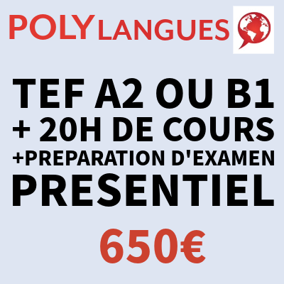 EXAMEN TEF par Polylangues + Cours 20h + Préparation d'examen