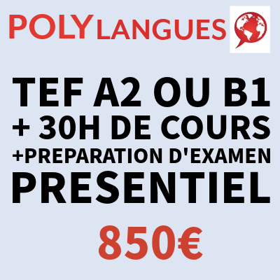 EXAMEN TEF par Polylangues + Cours 30h + Préparation d'examen